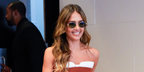 Jessica Alba was seen wearing gold Saint Laurent Sun SL 692 003 oval sunglasses in New York City, August 2025. Shop online now on Pretavoir