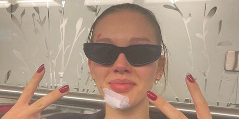 Actress Jessica Alexander was seen wearing black Saint Laurent Sun SL 634 Nova 001 sunglasses in a social media post, January 2024.