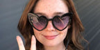 Jessica Barden was seen wearing black Saint Laurent Sun SL 181 LouLou 001 heart-shaped sunglasses