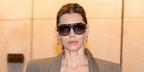 Jessica Biel wore transparent green Tom Ford Rhonda-02 TF1324/S 93P sunglasses with green brown gradient lenses in New York City, October 2026