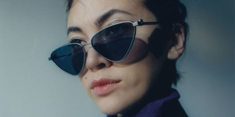 Actress Jessica Henwick was seen wearing metal grey Balenciaga BB0166S 001 sunglasses in a Vogue Scandinavia feature, December 2021. Shop online now on Pretavoir