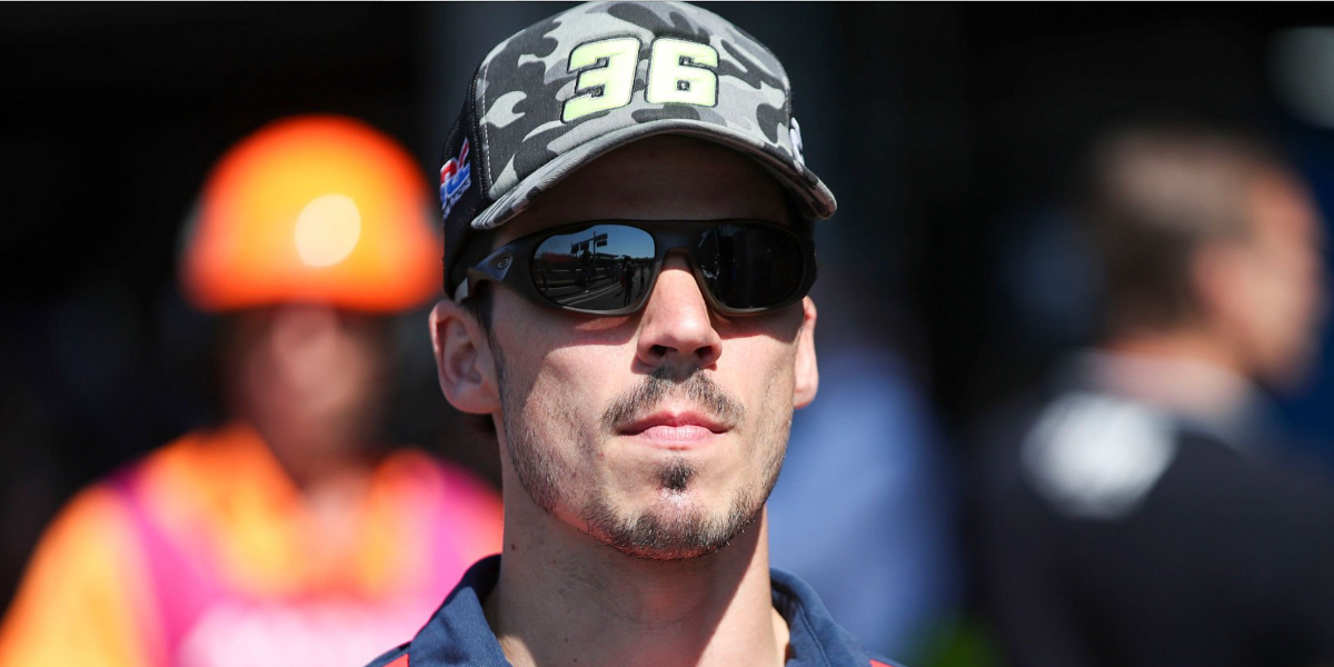 Spanish motorcycle racer Joan Mir was seen wearing black Oakley Neoforma OO9528 01 Prism sunglasses at the MotoGP of Czechia 2026.