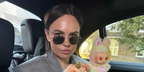 Irish comedian Joanne McNally was seen wearing gold Ray-Ban Hexagonal RB 3548N 001/58 Polarised sunglasses in her Instagram post, September 2025.
