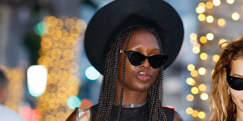 Jodie Turner-Smith was seen wearing black Gucci GG0597S 001 cat eye sunglasses in Los Angeles, June 2025. Shop online now on Pretavoir