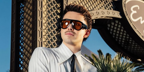 Content creator and television personality Joe Baggs was seen wearing black Tom Ford Bronson TF1044 01E sunglasses at the Latin Grammy Awards 2025 in Las Vegas.