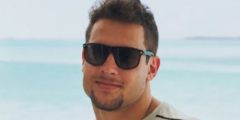 American football player Joey Bosa of the Buffalo Bills was seen wearing black Ray-Ban Boyfriend RB 4147 601/87 sunglasses in a People Magazine feature.