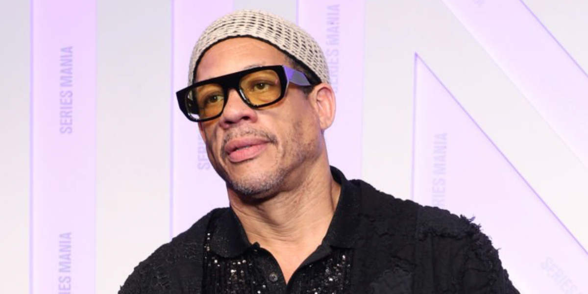 French raper JoeyStarr was seen wearing black Thierry Lasry Monarchy 101 sunglasses with light Yellow lenses at the Series Mania Festival in Lille, France, March 2024. Shop online now on Pretavoir