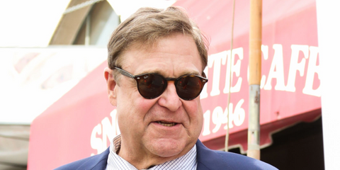Actor John Goodman was seen wearing tortoiseshell Ray-Ban RB 2180 710/83 Polarised round sunglasses with brown lenses at the ceremony honoring him with The Hollywood Walk of Fame in March 2017. Shop online now on Pretavoir