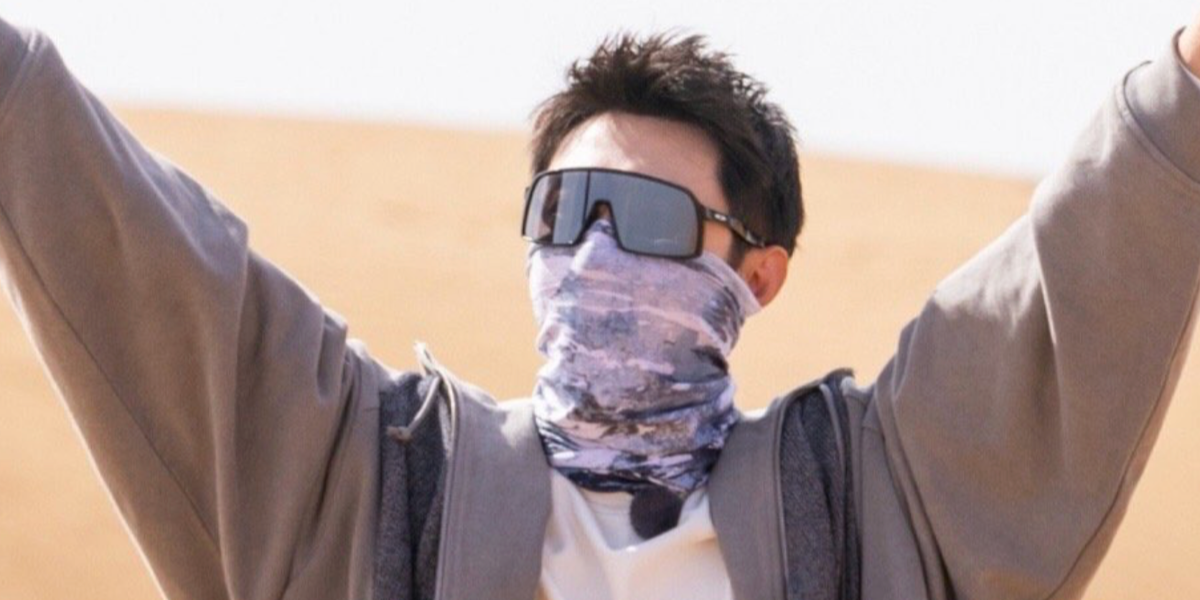 Chinese actor Johnny Huang was seen wearing black Oakley Sutro OO9406 01 sunglasses in his Instagram post, March 2026.