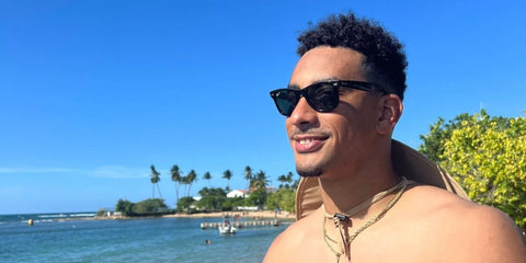 American football player Jordan Love of Green Bay Packers was seen wearing the iconic Ray-Ban Wayfarer 2140 901/58 Polarised sunglasses in his Instagram post, June 2022.