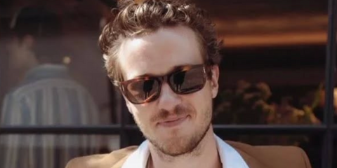 Joseph Quinn was seen wearing Cutler and Gross Sun x The Great Frog The Dagger GFSN002 02 Tiger Eye Havana sunglasses at the front of The Great Frog boutique in 2022