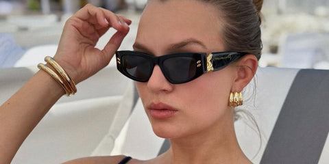 Josephine Skriver wears Stella McCartney SC40058I 01A sunglasses in her Instagram post