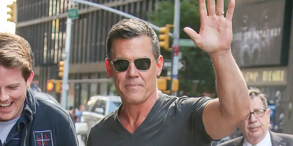 American actor Josh Brolin was seen wearing Ray-Ban Caravan RB 3136 181 sunglasses