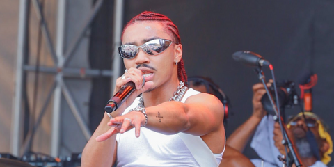 Josh Levi was seen wearing silver Balenciaga BB0315S 001 sunglasses onstage at the TwoGether Land in Dallas, Texas, May 2024.
