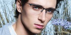 Canadian influencer Josh Richards was seen wearing matte black Emporio Armani EA1171 3001 half-rim optical glasses in the Emporio Armani Eyewear Spring/Summer 2025 campaign. Shop online now on Pretavoir