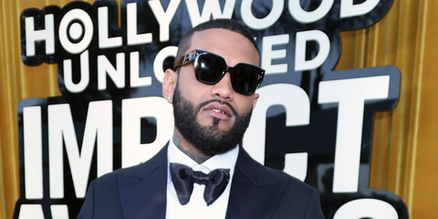Rapper and singer Joyner Lucas was seen wearing black Dolce&Gabbana DG4471 501/87 sunglasses at the 5th Annual Hollywood Unlocked Impact Awards in Beverly Hills, June 2025. Shop online now on Pretavoir