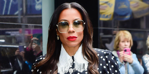 Actress Karen Pittman was seen wearing Gucci GG0879S 003 sunglasses in New York City, June 2023. Shop online now on Pretavoir