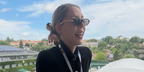 Canadian comedian Katherine Ryan was seen wearing black Bottega Veneta BV1390S 001 sunglasses at the Wimbledon Tennis Championships 2026.