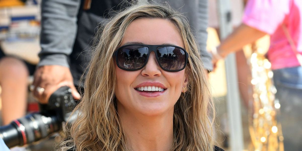 Actress Katie Cassidy was seen wearing rubber black Emporio Armani EA4029 5063/8G sunglasses at his father David Cassidy's Street Naming in New Jersey, July 2025. Shop online now on Pretavoir