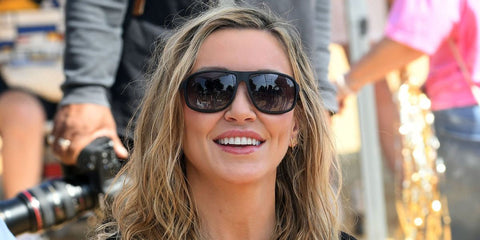 Actress Katie Cassidy was seen wearing rubber black Emporio Armani EA4029 5063/8G sunglasses at his father David Cassidy's Street Naming in New Jersey, July 2025. Shop online now on Pretavoir