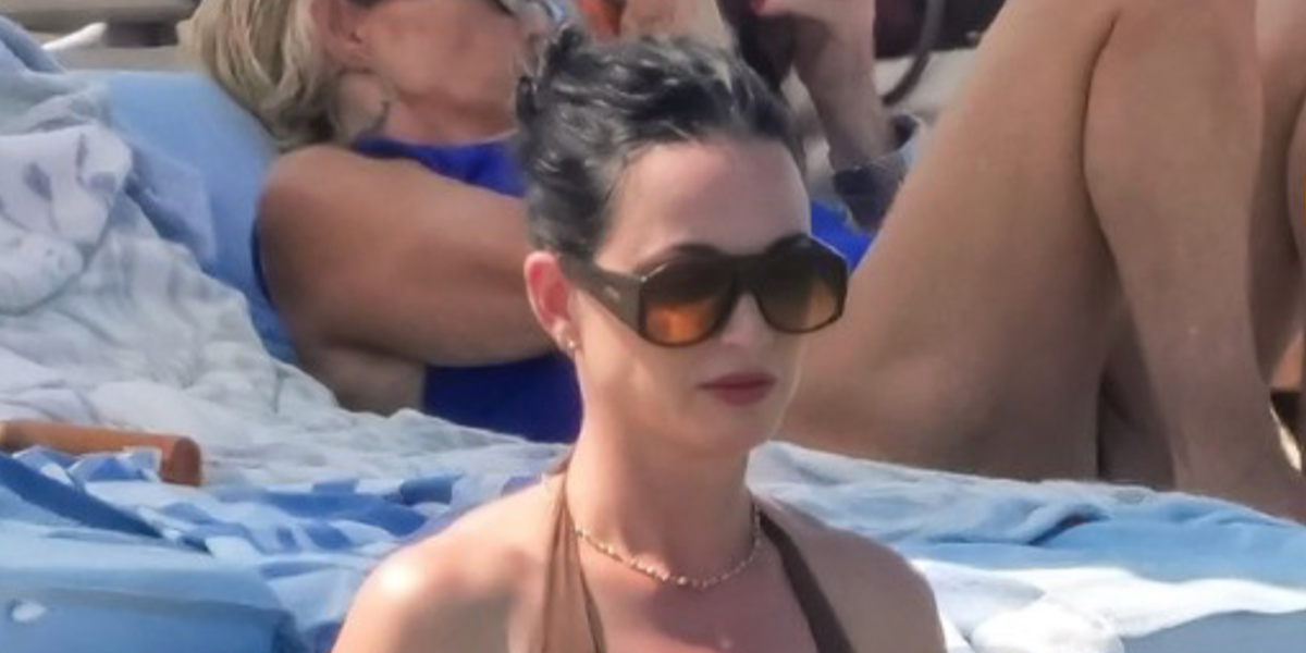 Katy Perry was seen wearing brown Chloe CH0347S 001 sunglasses with brown gradient lenses in St. Tropez, July 2026.