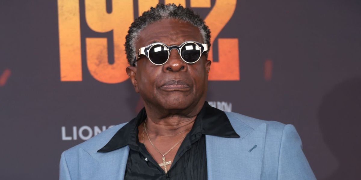 Actor Keith David was seen wearing black and gold Matsuda Sun 10605H MGP sunglasses at the world premiere of 1992 in Los Angeles, August 2024.