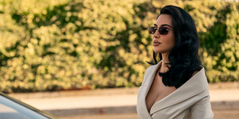 Kim Kardashian as Allura Grant in Ryan Murphy's 'All's Fair' wearing Cartier CT0498S 005 Sunglasses