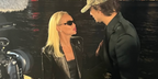 Kristin Chenoweth was seen wearing Prada PR 14YS 1AB5S0 sunglasses at the Christian Cowan Spring/Summer 2025 fashion show during New York Fashion Week