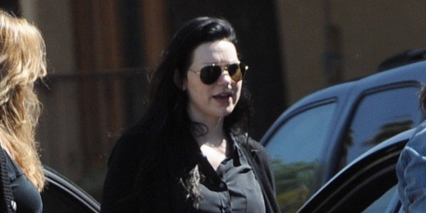 Actress and director Laura Prepon was seen wearing Ray-Ban Aviator RB 3025 001 sunglasses in Thousand Oaks, California, March 2015.