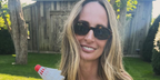 Lauren Santo Domingo was seen wearing brown tortoiseshell Saint Laurent SL 567 002 oval sunglasses in her Instagram post
