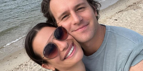 Lea Michele is seen wearing Ray-Ban RB 3647N 9069/A5 round sunglasses in her Instagram post