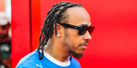 Lewis Hamilton was seen wearing black Ray-Ban Flacko RB 4454 6677/48 Polarised sunglasses at the F1 Grand Prix of Italy Monza 2025. Shop online now on Pretavoir