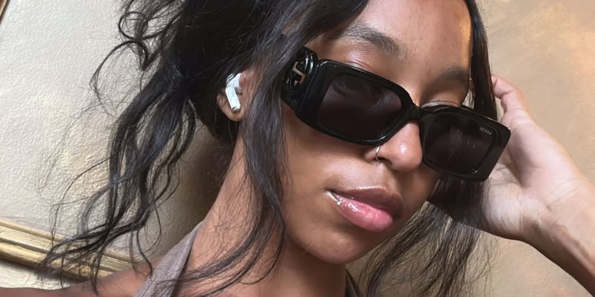 Basketball player Lexie Brown was seen wearing black Gucci GG1325S 001 sunglasses in her Instagram post, September 2025. Shop online now on Pretavoir