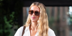 Basketball player Lexie Hull of the Indiana Fever was seen wearing tortoise Dolce&Gabbana DG4541 502/73 aviator sunglasses in New York City, August 2026.