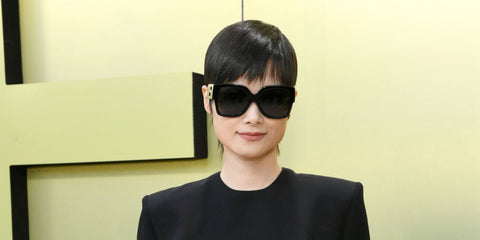 Chinese singer Li Yuchun, widely known as Chris Lee, was seen wearing black Versace 4402 GB1/87 sunglasses at the Versace Fall/Winter 2023 fashion show in West Hollywood. Shop online now on Pretavoir