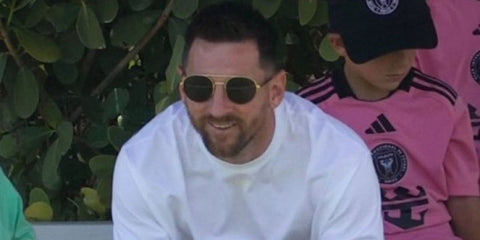 Lionel Messi wears Gucci GG0984S 002 sunglasses in his family time