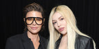 Lisa Rinna, pictured with singer Ava Max, was seen wearing black Tom Ford Troy TF836 001 sunglasses with clear Blue Control lenses at the Evan Ross Katz's "Chaos Dinner 3.0" Celebrating HBO's The White Lotus Finale in Los Angeles, April 2025. Shop online now on Pretavoir