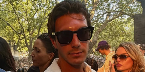 Love Island UK winnter Lorenzo Alessi was seen wearing black Tom Ford Dax TF751-N/S 01A sunglasses in his Instagram post, August 2026.