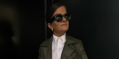 Stylist and influencer Louise Parent was seen wearing Ray-Ban Mega Wayfarer RB 0840S 901/31  sunglasses during Paris Fashion Week Fall/Winter 2024 season