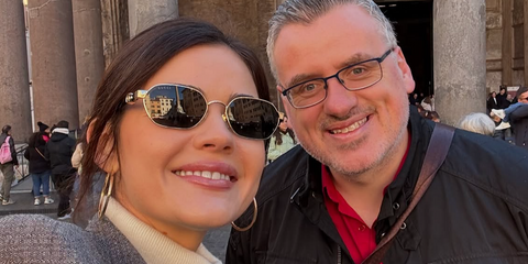 Lucy Hale was seen wearing Gucci GG1593S 001 sunglasses in Italy, shared through her Instagram post in December 2024.