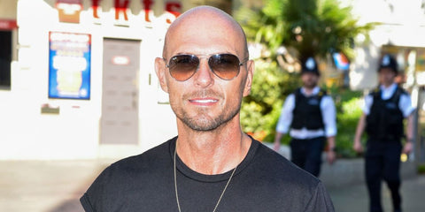 Pop star Luke Goss was seen wearing ruthenium Ray-Ban Aviator 3025 004/51 Grey/Brown Gradient sunglasses in London
