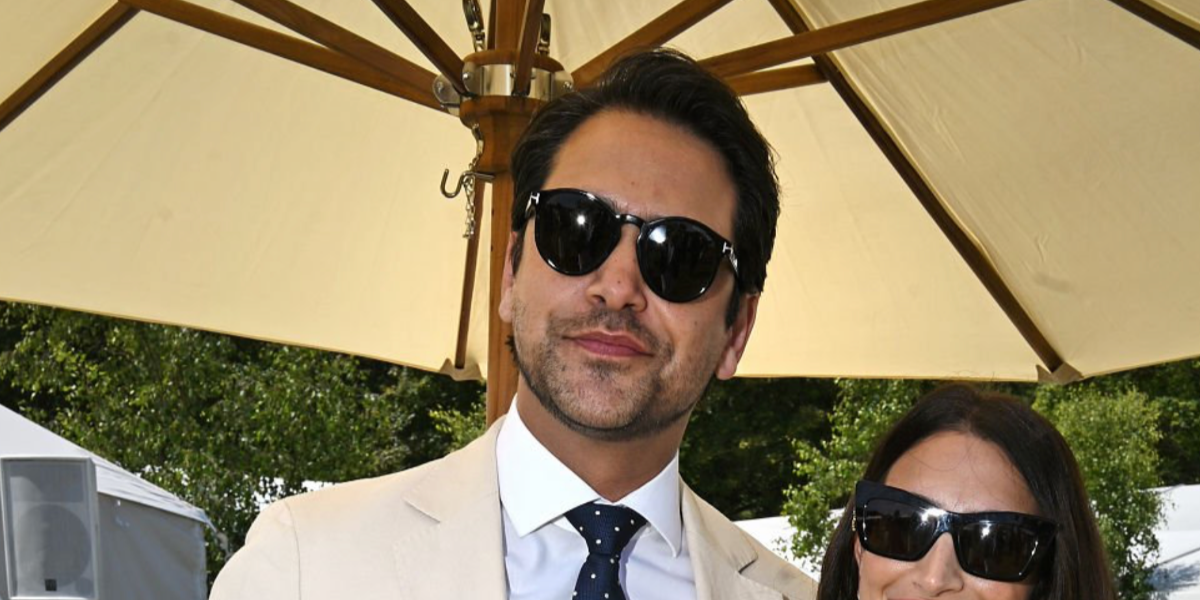 Actor Luke Pasqualino was seen wearing black Tom Ford Ian-02 TF591 01A round sunglasses at the Cartier Queen's Polo Cup 2026 in Egham, England.