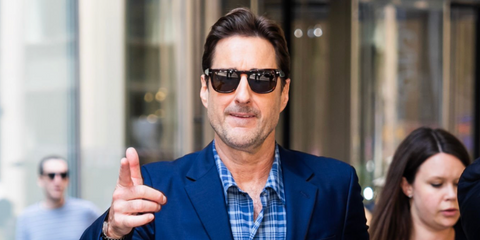 Actor Luke Wilson was seen wearing tortoiseshell Persol Elio 3333S 24/57 sunglasses with brown Polarised lenses in New York City, June 2024