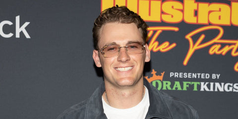 American football player Mac Jones of San Francisco 49ers was seen wearing silver Cartier CT0488O 002 optical glasses with customised transition lenses at the Sports Illustrated SI The Party 2026 in Daly City, California, February 2026.