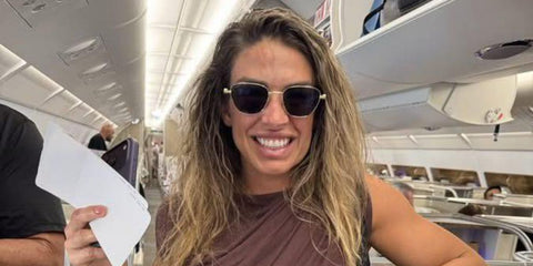 Mixed martial artist Mackenzie Dern was seen wearing Cartier CT0469S 001 sunglasses in her Facebook post, October 2025.
