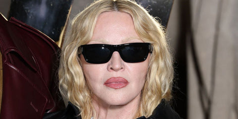 Madonna was seen wearing black Saint Laurent Sun SL 837 001 sunglasses at the Saint Laurent Spring/Summer 2026 fashion show during Paris Fashion Week. Shop online now on Pretavoir