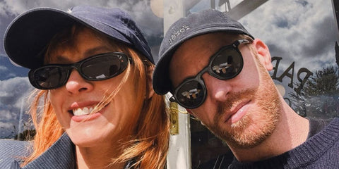 Spanish actress Maggie Civantos, pictured on the left, was seen wearing black Saint Laurent Sun SL 557 Shade 001 sunglasses in her Instagram post, September 2025. Shop online now on Pretavoir