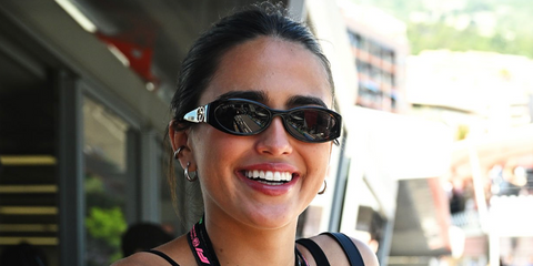 Argentine actress Maia Reficco was seen wearing tortoise Gucci GG1660S 002 sunglasses at F1 Monaco Grand Prix 2026.