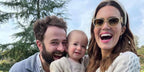 Mandy Moore is seen wearing Oliver Peoples Avelin OV5541SU 1094/BH sunglasses with green gradient lenses in her Instagram post