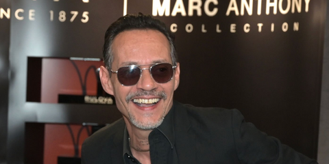 Marc Anthony was seen wearing silver Randolph Aviator Bright Chrome AF075 sunglasses at the Bulova event at the MSC World America Inauguration in Miami, April 2025